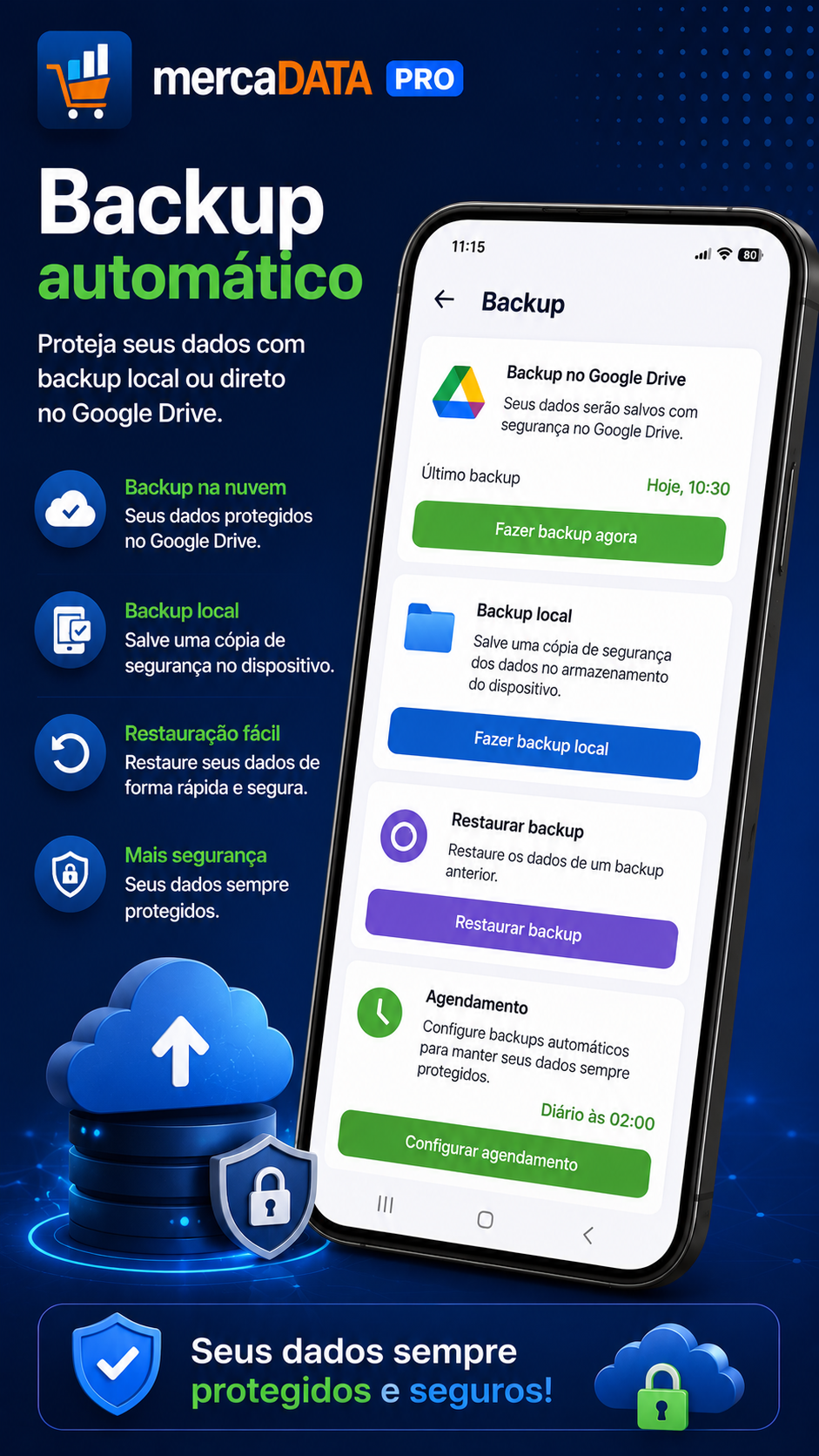 Backup seguro no mercaDATA PRO